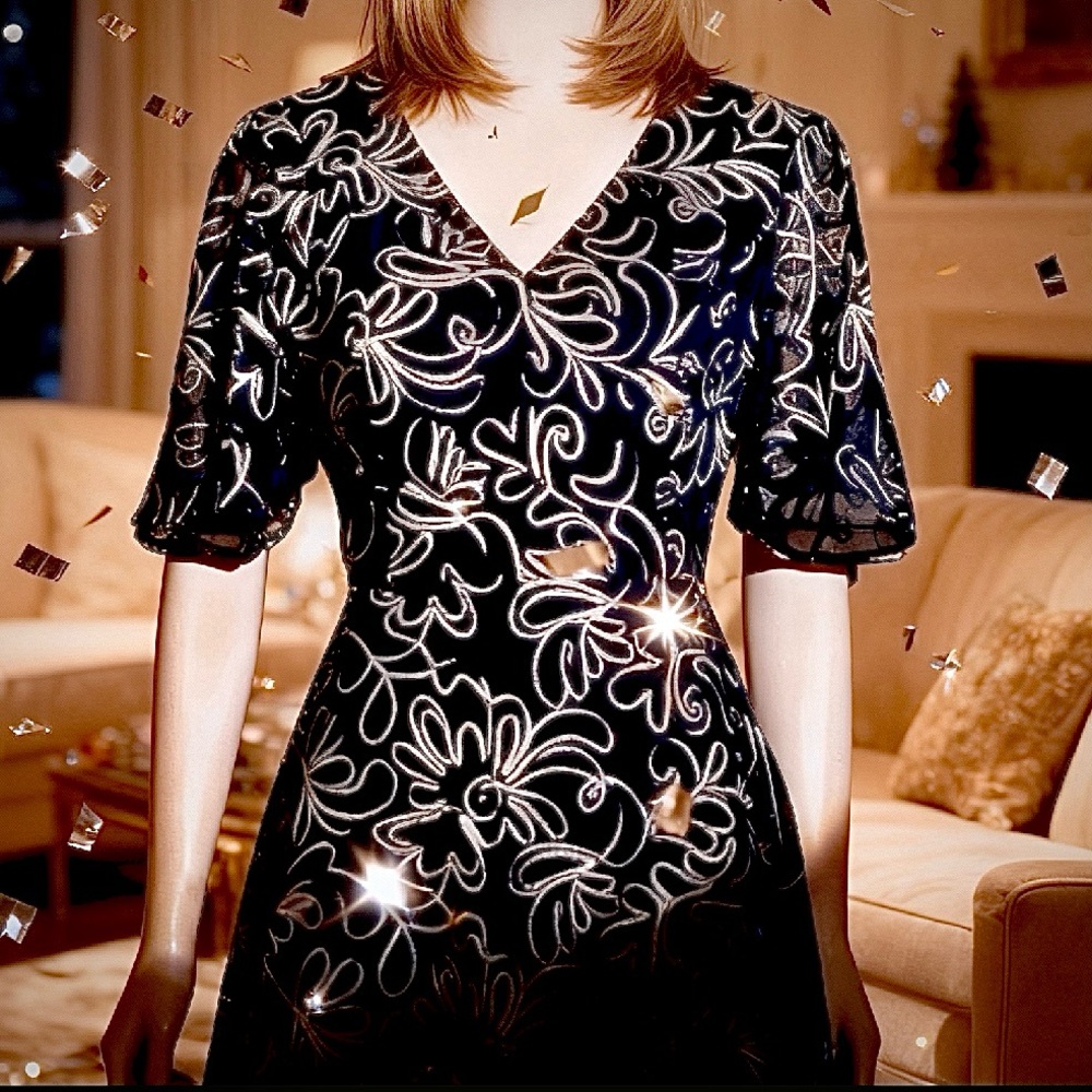 Tommy Hilfiger Special Occasion/Cocktail Black Dress - Picture 2 of 14